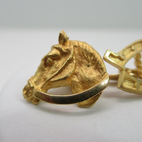 18k Gold Vintage/Antique Horse Cufflinks